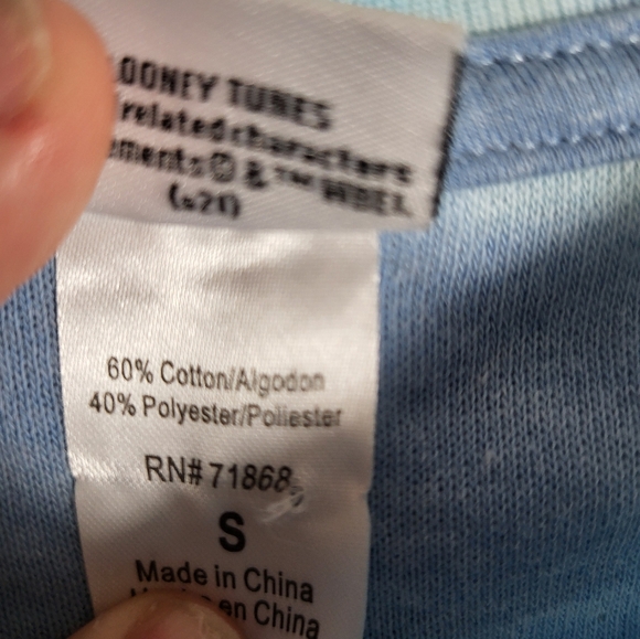 Looney Tunes blue tie dye "Tweety Bird" sweatshirt, women's S  #2317 - Picture 4 of 5